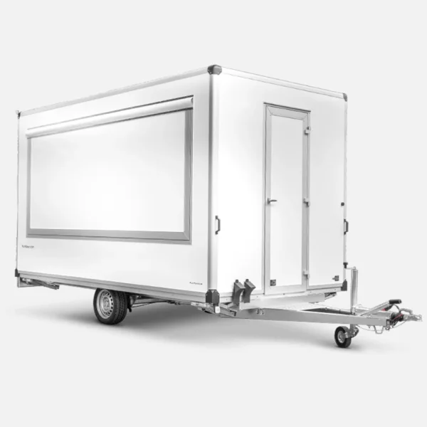 Prodajna jednoosovinska box prikolica - osnovni model