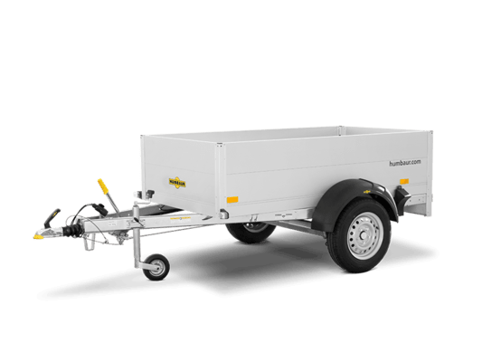 Humbaur HA 752111-5 FS aluminijska prikolica s kočnicama i povišenim stranicama 750 kg