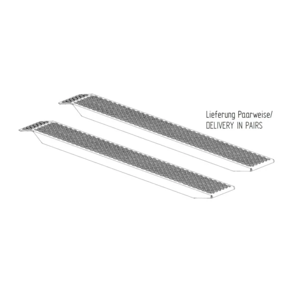 KNOTT aluminijske utovarne rampe 1500 × 260 mm, par
