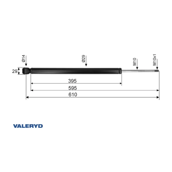 VALERYD Amortizer naletnog mehanizma AL-KO 2.8 VB, CC 610 mm
