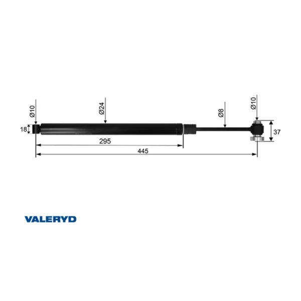 VALERYD Amortizer naletnog mehanizma GSM R2/L, CC 445 mm