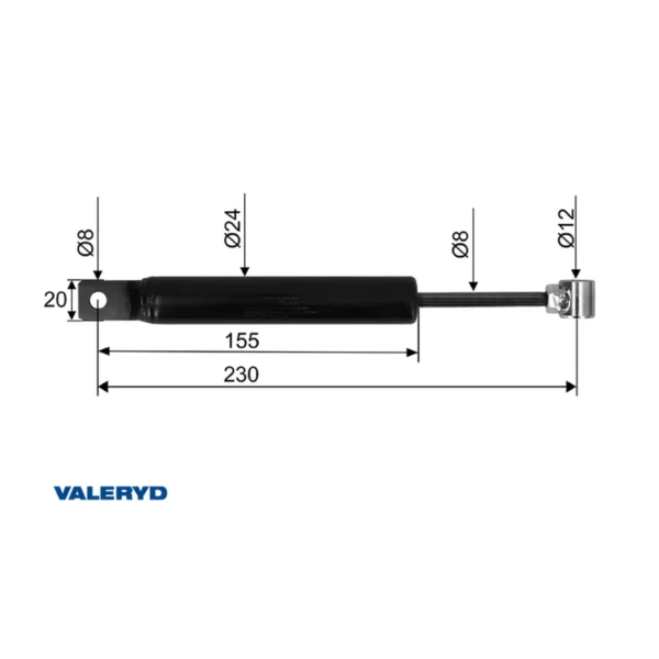 VALERYD Amortizer naletnog mehanizma Peitz PAV/SR 2.7, CC 230 mm