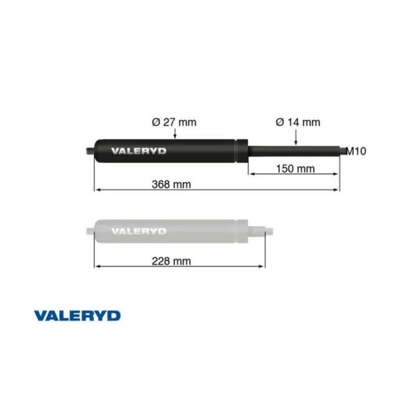 VALERYD Plinska opruga Arctic 368/228 mm, 900 N, Ø27/14, M10