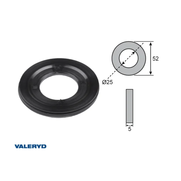 VALERYD Semering glavčine 25 × 52 × 5 mm za BPW/Peitz/Hahn
