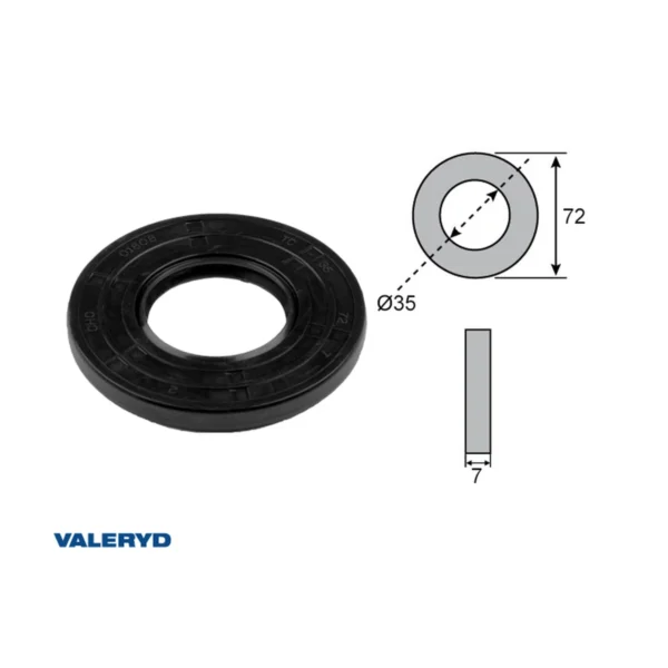VALERYD Semering glavčine 35 × 72 × 7 mm za Knott