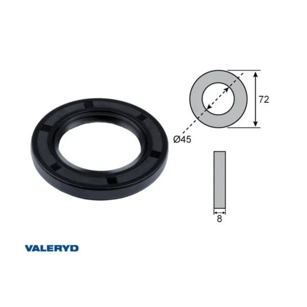 VALERYD Semering glavčine 45 × 72 × 8 mm